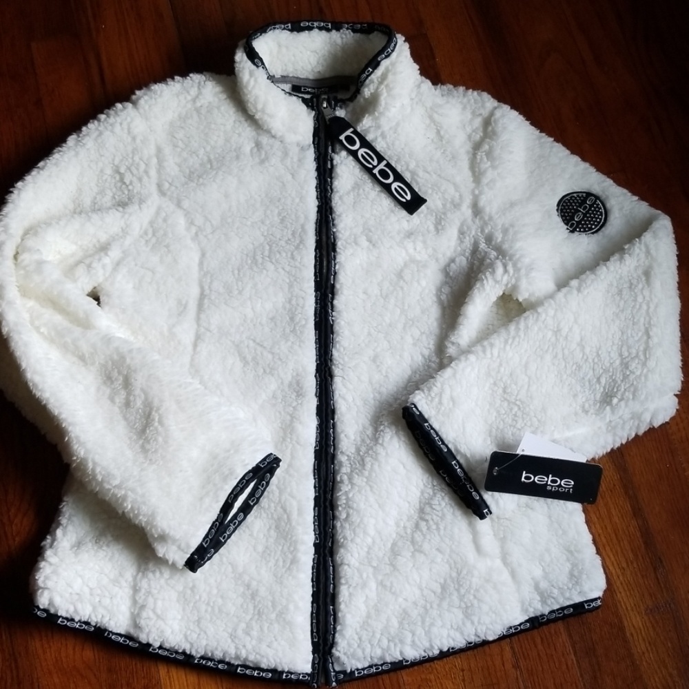 💖 BEBE Sherpa coat! Stunning, warm, and unique♡